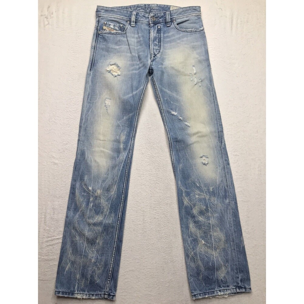 DIESEL Safado Jean Men 30x30 (28/30 tag) Slim Distressed Button Fly Italy Made